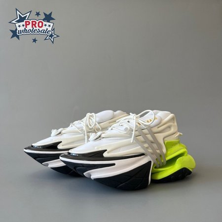 BALMAIN UNICORN LOW-TOP WHITE YELLOW - BLM001