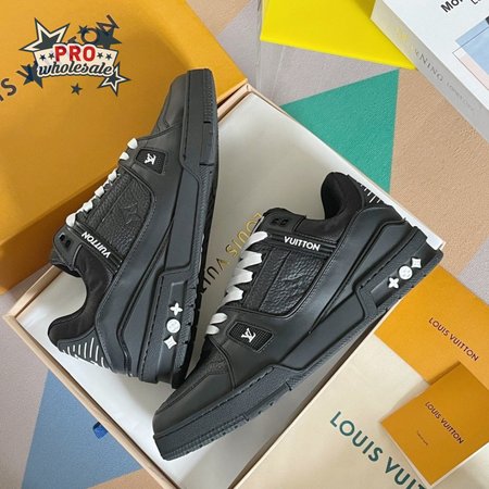 trainer black embossed monogram