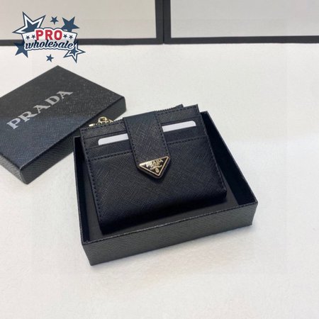 Prada Saffiano And Leather Card Holder