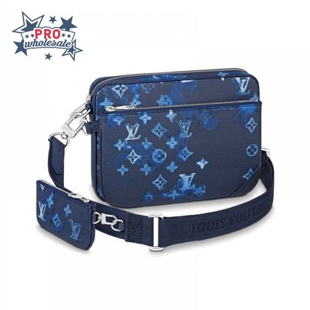 trio messenger ink watercoler cowhide leather - lmb011