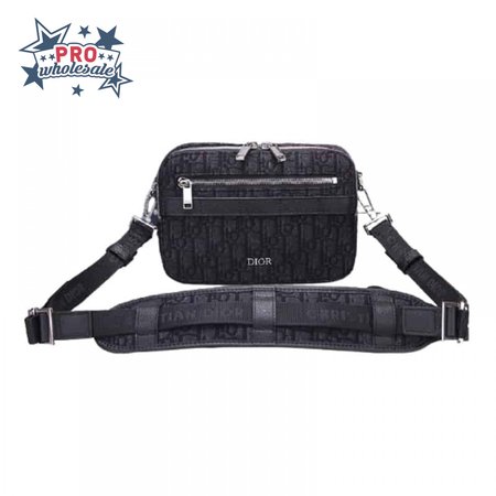 SAFARI MESSENGER BAG BLACK DIOR OBLIQUE JACQUARD