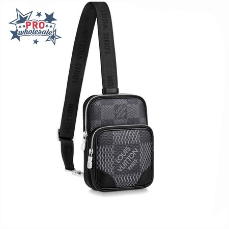 amazone slingbag gray damier graphite 3d coated canvas n50012
