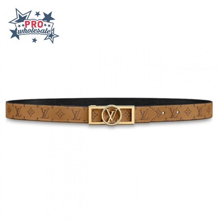 monogram ceinture dauphine tan noir belt - b151