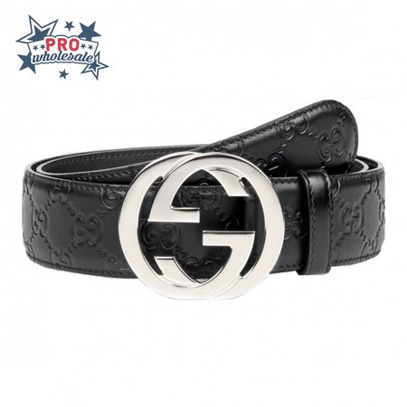 GUCCI INTERLOCKING-G LEATHER BELT - B7