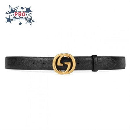 GUCCI INTERLOCKING GG LEATHER BELT - B33
