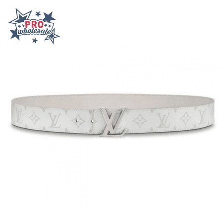 men's initiales 40mm reversible belt white - b127