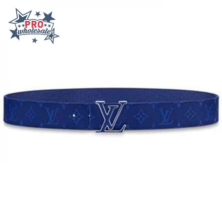 men's initiales 40mm reversible belt blue - b117