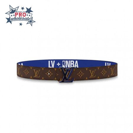 x nba 3 steps 40mm reversible monogram canvas belt - b114