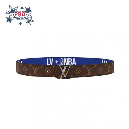x nba 3 steps 40mm reversible monogram canvas belt - b100