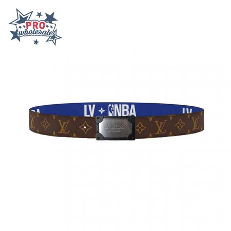 x nba 3 steps 40mm reversible monogram canvas belt - b97