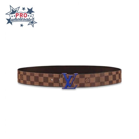 initiales 40mm reversible damier ebene canvas belt - b85