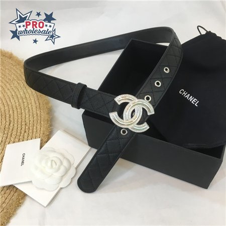 chanel logo buckle belt