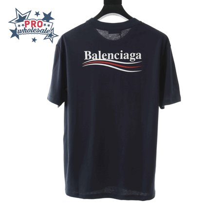 BALENCIAGA CLASSIC NAVY COKE SHORT SLEEVE