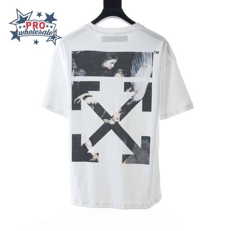 OW ANGEL OIL PAINTING ROUND NECK SHORT SLEEVE