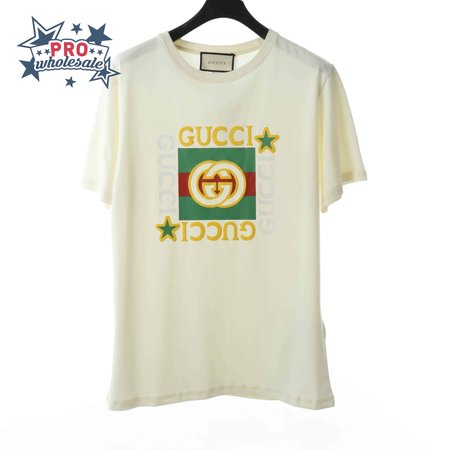 GUCCI 20SS FIVE STAR SQUARE LOGO SHORT SLEEVE T SHIRT