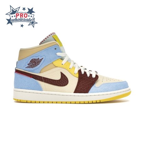 Jordan 1 Mid SE Fearless Maison Chateau Rouge Men's