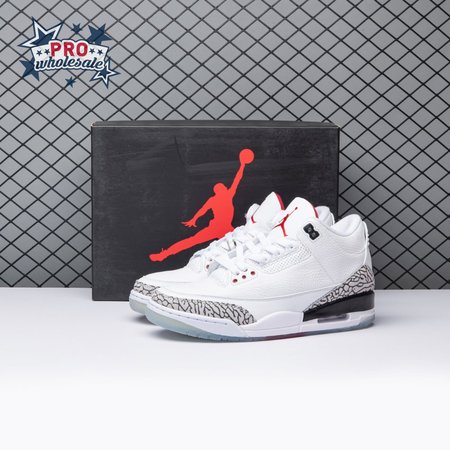 Jordan 3 Retro Free Throw Line White Cement 923096-101 Men's