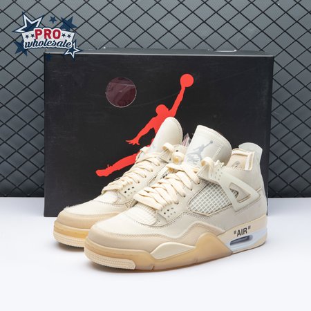 Air Jordan 4 RERO x Off-White AJ4 OW Sail Unisex