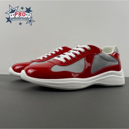Prada America's Cup Red Sneakers
