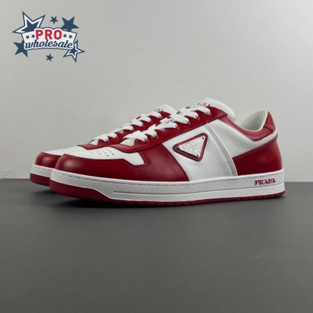 Prada Low Top Sneakers Red White