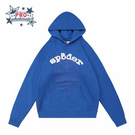 Sp5der Hoodies Blue