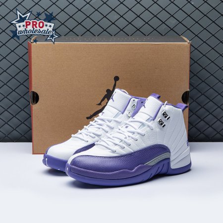 Air Jordan 12 White Purple Men's