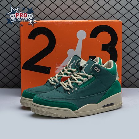 Air Jordan 3 Retro Bicoastal Black Malachite Fossil FZ7974-300 Unisex