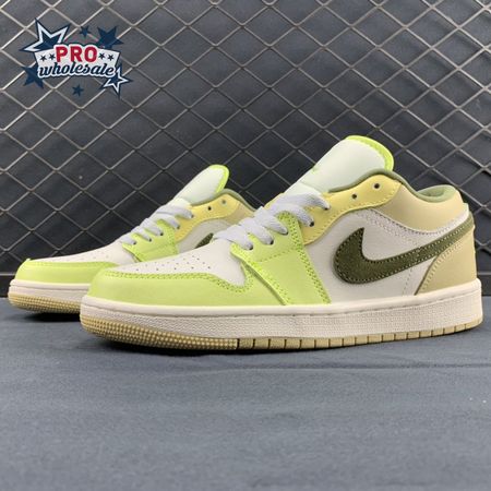 Jordan 1 Low Sail White Oil Green FD9906-131 Unisex