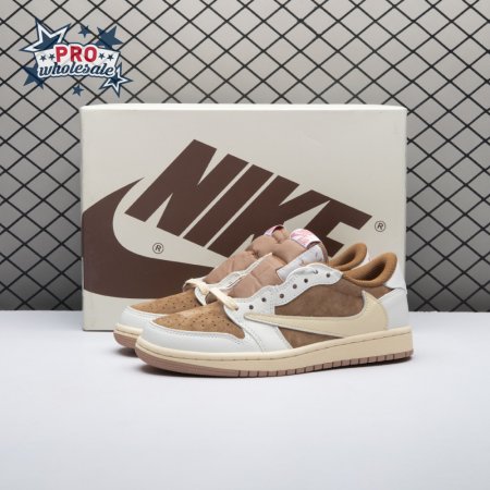 Jordan 1 Retro Low OG SP Travis Scott Sail Shy Pink DM7866-106 Unisex