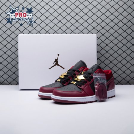 Jordan 1 Low Dark Beetroot Black DB6491-600 Unisex