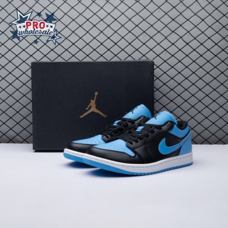 Jordan 1 Low Black University Blue 553558-041 Unisex