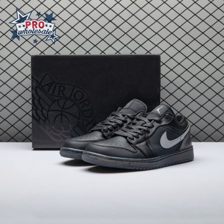 Jordan 1 Low Black White Dark Smoke Grey Unisex