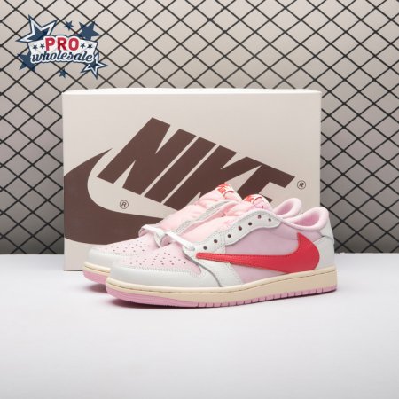 Travis Scott x Air Jordan 1 Low Shy Pink IQ7604-101 Unisex
