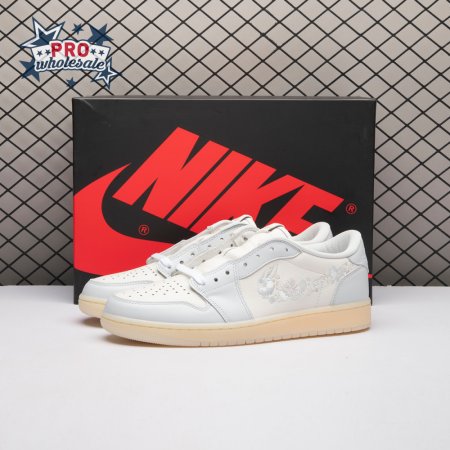 Jordan 1 Retro Low OG Rabbit Floral Swoosh IF4391-100 Unisex