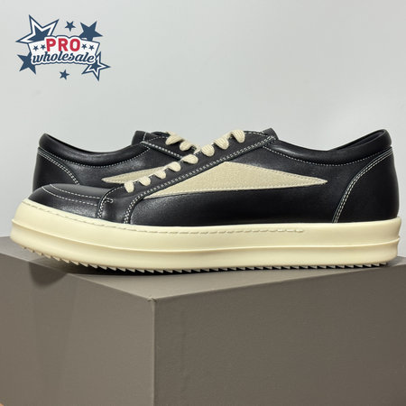 Rick Owens Vans Low-Top Glossy Leather Black