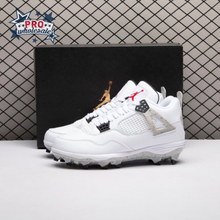 Air Jordan 4 Retro TD Cleat White Cement HQ0207-106 Men's