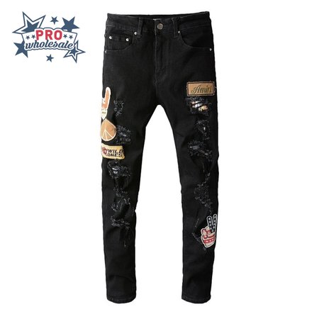 Amiri Patch Jeans Black