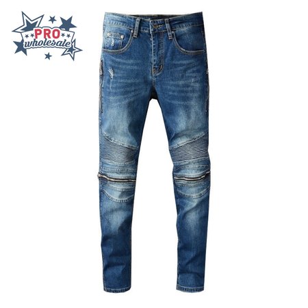 Amiri Zipper Jeans Dark Blue