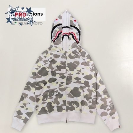 Bape City Camo Shark Wide Zip Double Hoodie