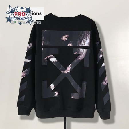 Off White Caravaggio Arrows Over Crewneck Sweatshirt