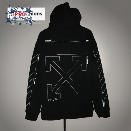 Off White Unfinished Hooded Sweatshirt