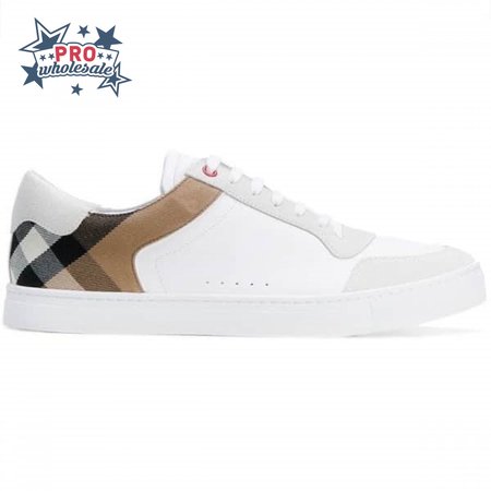 BURBERRY LEATHER AND HOUSE CHECK SNEAKERS - BBR27