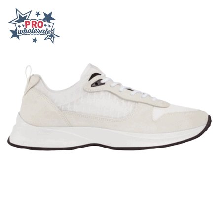 DIOR B25 OBLIQUE WHITE SUEDE RUNNER - CD38