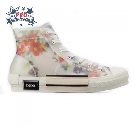 DIOR FLOWERS TECHNICAL CANVAS "B23" HIGH-TOP SNEAKER - CD12