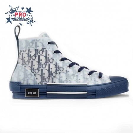 DIOR B23 HIGH-TOP SNEAKER IN BLUE DIOR OBLIQUE - CD29