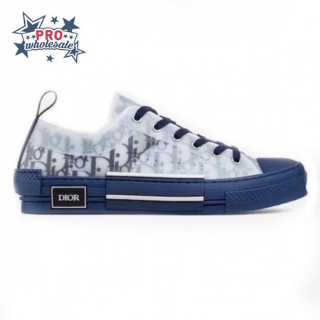 DIOR B23 LOW-TOP SNEAKER IN BLUE DIOR OBLIQUE - CD28