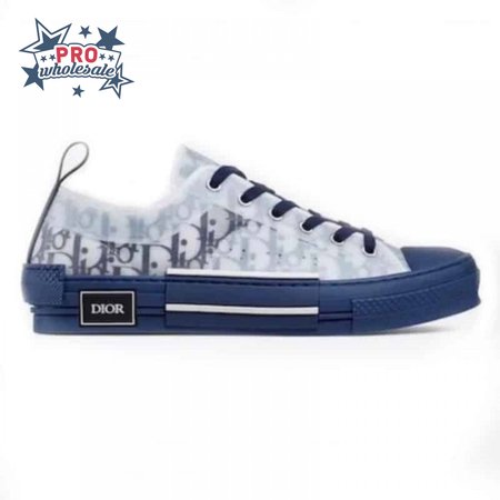 DIOR B23 LOW-TOP SNEAKER IN BLUE DIOR OBLIQUE - CD84