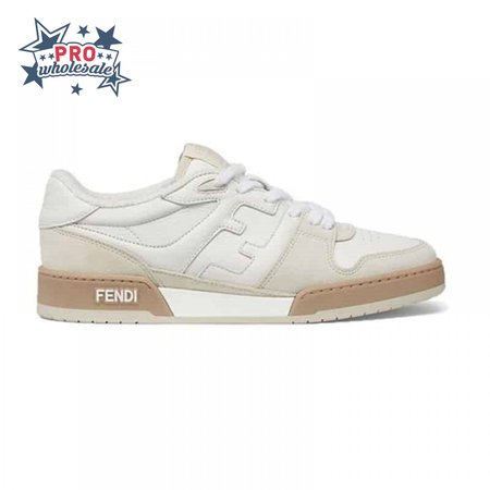 Fendi Match Low-Top Sneakers In White Suede - FD31
