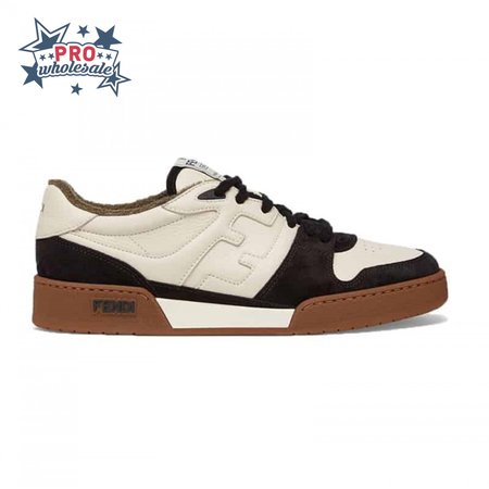 Fendi Match Low-Top Sneakers In Black Suede - FD30