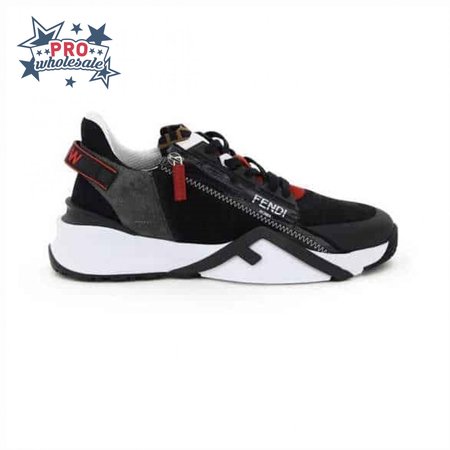 FENDI CHUNKY LACE-UP TRAINERS BLACK - FD19